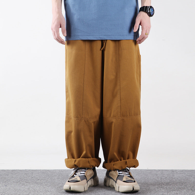 Men Sweatpants Retro Loose Casual Trousers