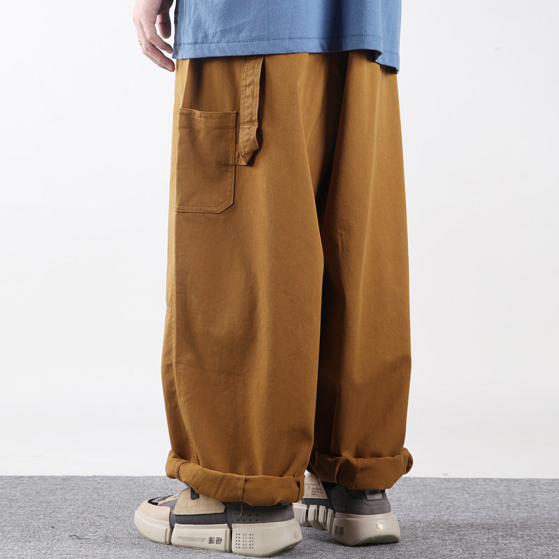 Men Sweatpants Retro Loose Casual Trousers