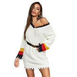 Women Knitted Sweater Fall Long Woolen Skirt