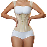 Shapewear tank top latex double layer waist cincher belt