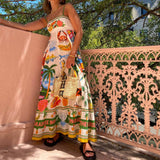 Women Dresses Sexy Sling Graffiti Dress (Jrm0409)