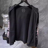 Chh Chrome Hearts Hoodie Sanskrit Letter Print Miami Zip Jacket Sweater