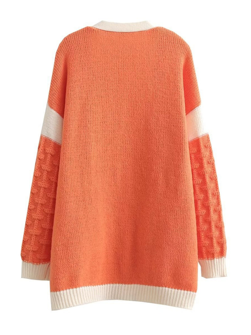 Women Sweater Knitwear Autumn Twist Knitted Cardigan Coat Loose Sweater Coat
