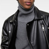 Men Motorcycle Jacket Faux Leather Motorcycle Jacket Coat 1966/400