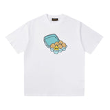 Drew house t shirt d@ew egg pattern round neck pullover short sleeves