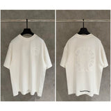 Ch hip-hop t shirts ch short-sleeved sanskrit embroiderloosecasualpure cotton americanheavy weight short-sleeved men's t