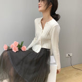 Women Cardigan Sweater Sexy Retro Sweater Cardigan