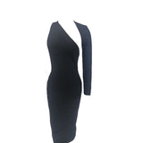 Harlem Night Attire Autumn and Winter Long Sleeve Exposed Back Bottoming Bandage One-Piece Dress Dress