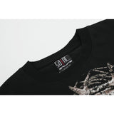 saint m t shirts s.m character & letter graphic crew neck pullover short sleeve t-shirt
