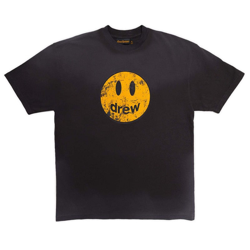 Drew house tshirt r collection d@ew gradient washed, distressed, and ripped design with smiley face print short sleeve wholesale
