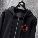 Chh Chrome Hearts Hoodie Horseshoe LOGO Phantom Zip Cardigan Jacket Sweater
