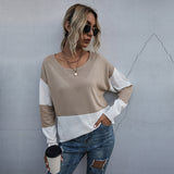Women Knitted Sweater Loose round Neck Base See-through Mesh Knitted Sweater Women's Casual Autumn