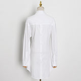 Women Dresses Shirt Dress Pleated Hollow Dress (Qymy0409)