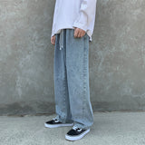 Men Jeans Loose Straight Wide Leg Pants