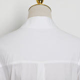 Women Dresses Shirt Dress Pleated Hollow Dress (Qymy0409)