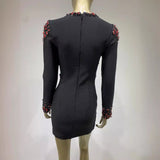 Women Dresses Bandage Long Sleeve Dress Hollow out Party Dress (Ont0408)