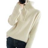 Women Knitted Pullover Autumn and Winter Sweater Turtleneck Sweater Slim Top