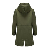 Women Trench Coat Autumn and Winter Waterproof Anorak Women's Casual Long Coat