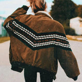 Women Trench Coat Winter Slim Top Casual Patchwork Long Sleeve Coat