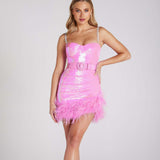 Harlem Night Attire Dress Sexy Tight Dress Sequin Slip Dress