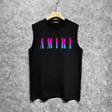 Amiri tank top gradient simple letter printing