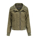Women Trench Coat Winter Thermal Quilted Coat Women's Turtleneck Rib Woman Cotton Dress