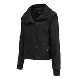 Women Trench Coat Winter Thermal Quilted Coat Women's Turtleneck Rib Woman Cotton Dress
