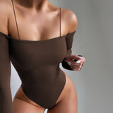 Women Jumpsuit Autumn Sexy Long Sleeve Backless Bodysuit