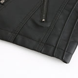 Red Leather Jacket Spring and Autumn Women's Leather Jacket Women's Short Jacket