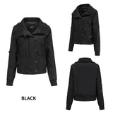 Women Trench Coat Winter Thermal Quilted Coat Women's Turtleneck Rib Woman Cotton Dress