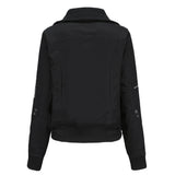 Women Trench Coat Winter Thermal Quilted Coat Women's Turtleneck Rib Woman Cotton Dress