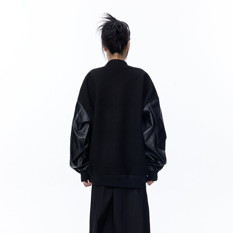Unisex Jacket Autumn Embroidery Splicing Coat
