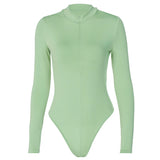 Women Jumpsuit Summer Long-Sleeve Zipper Slim Fit Jumpsuit