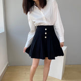 Women Knitted Skirt Pleated Skirt