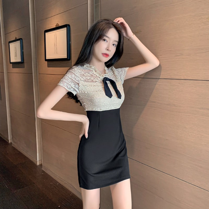 Women Maxi Dress Spring and Summer Sexy Lace Sheath Dress