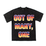 Hip-hop t-shirts: american retro distressed statue of liberty print, washed and ripped streetwear tee, hip-hop short sleeve t-shirt