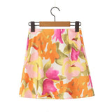 Women Skirt Summer Skirt High Waist A- line Skirt