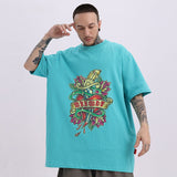 Men T Shirt Rock Vintage Print Short Sleeves T-shirt