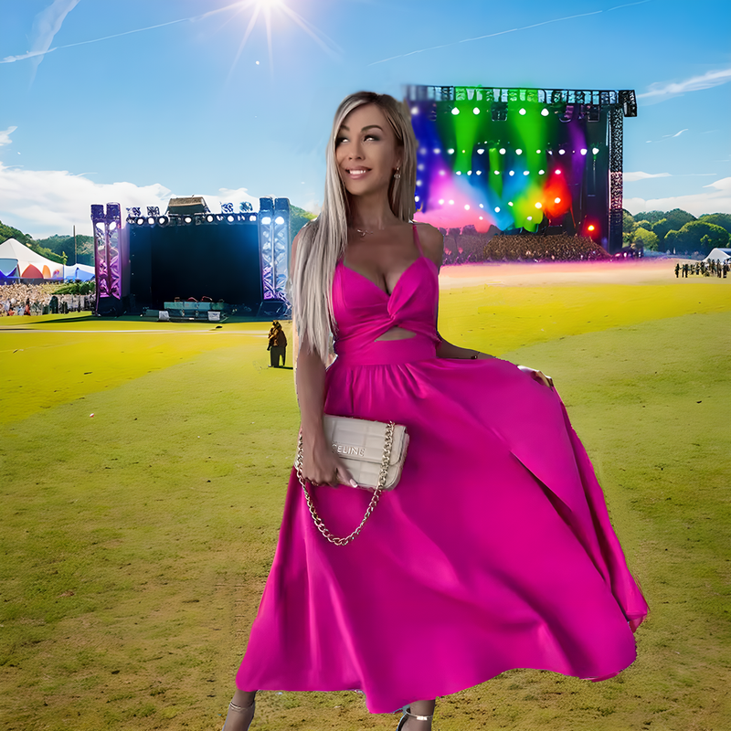 Coachella Dress Split Suspender Dress Dress