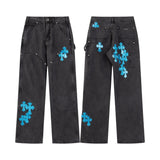 CHH Chrome Hearts Jeans Unisex Casual Loose Jeans