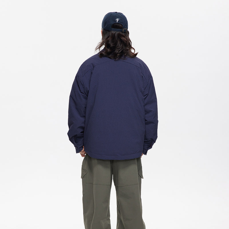 Unisex Jacket Winter Seersucker down Shirt