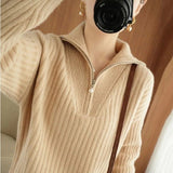 Women Knitted Pullover Autumn and Winter Sweater Turtleneck Sweater Slim Top