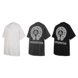 Ch hip-hop t shirts american ch crow short-sleeved foam cross horseshoe printingloosecasualpure cotton high street heavy weight short-sleeved