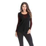 Women Knitted Sweater V-neck Knitted Keep Warm Outerwear Vest