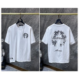 Ch hip-hop t shirts correct version ch kevin cross roller handmade patch embroider short-sleeved american high street