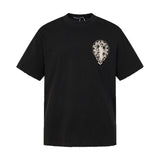 Ch hip-hop t shirts ch chrome hoof cross worn t-shirt short sleeve loosecasualamerican heavy weight american high street