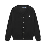 Macaron-colored little marafon rlv collar knit cardigan - relaxed fit outerwear - autumn/winter couple's open-front wool top