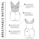 Shapewear Bodysuit Buttocks Lace Suspender Tie