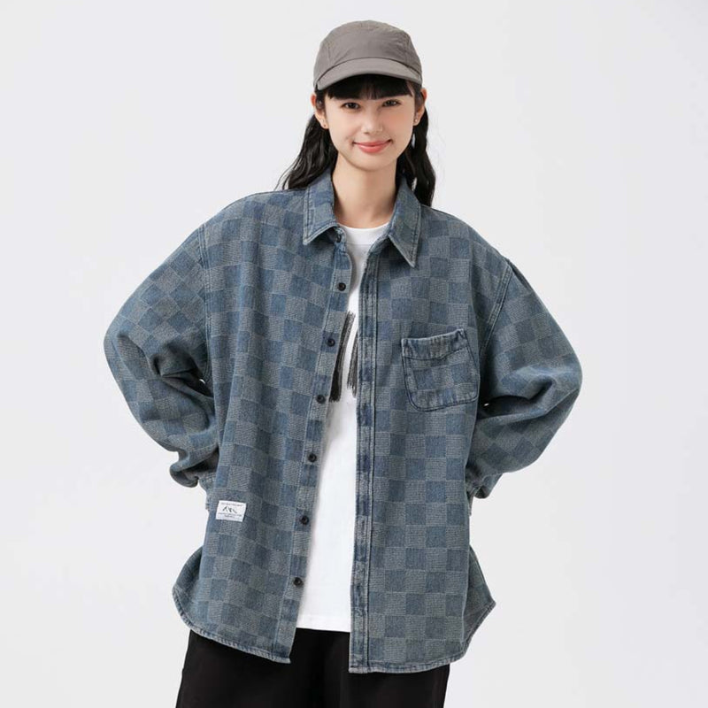 Unisex Jacket Autumn Loose Denim Shirt