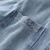 Women Jacket Spring and Autumn Leisure Snowflake Denim Shirt Jacket Coat